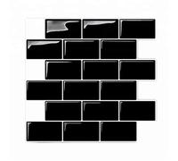 VEMART 3D Wall Stickers Brick Wallpaper Tile for Kitchen Bathroom Backsplash Aunty-Tile Home Decoration 30x30Cm