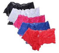 VemeFufu 2PCS Mankini for Men UK Hot Funny G String Men's Lace Thong String Briefs Triangle Boxers Shorts Low Rise Stretchy Panties Lingerie Blue Rose red