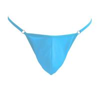 VemeFufu Men's String Thong Underwear for Men UK Hot Funny Swimming Mankini Swimsuit Stretch costume for Birthday Christmas Xmas Party Joke Secret Gift 1 Piece Lightblue