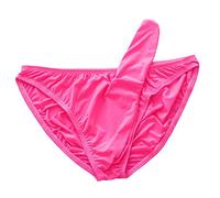 VemeFufu Men's Thongs Briefs Underwear Mankini for Men UK Hot Funny Triangle Bulge Pouch Low Waist Cosplay Elephant Underpants Costume Birthday Christmas Xmas Joke Secret Gift 1 Pack Rosered