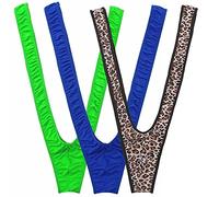 VemeFufu String Borat Mankini for Men Funny UK Hot Swimming Men's Thong Swimsuit Joke Birthday Christmas Xmas Santa Novelty Secret Gift Green Blue Leopard Print