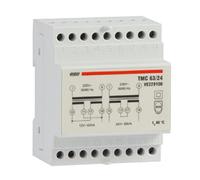 VEMER VE229100 model TMC 63/24 DIN-rail mounting safety transformer for continuous service 230V/12-24V. Color Grey