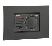 VEMER VE379400 Model HUMI Flush-mounting humidistat with knob. 230Vac, Color White/Anthracite Grey