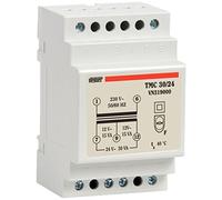 VEMER VN319000 model TMC 30/24 DIN-rail mounting safety transformer for continuous service 230V/12-24V. Color Grey