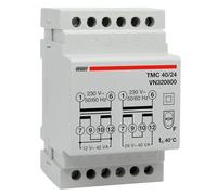 VEMER VN320800 model TMC 40/24 DIN-rail mounting safety transformer for continuous service 230V/12-24V. Color Grey
