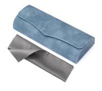 Vemiss Glasses Case, Unisex Lightweight Hard Shell Portable for Reading Eyeglass, D2-blue, Medium
