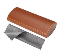 Vemiss Hard Shell Eyeglass Cases, Lightweight Portable Glasses Case for Women Men, X-light Brown, Medium