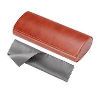 Vemiss Hard Shell Eyeglass Cases, Lightweight Portable Glasses Case for Women Men, X-red Brown, Medium