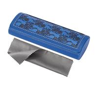 Vemiss Hard Shell Eyeglasses Case Lightweight Portable Case for Women,Men, H-blue, Medium