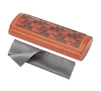 Vemiss Hard Shell Eyeglasses Case Lightweight Portable Case for Women,Men, H-brown, Medium