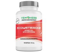 Vemoherb 95% Beta Ecdysterone - Adaptogenic - Testosterone Booster for Men - Workout Supplement - Natural anabolic Steroids - 90 Capsules