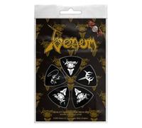 Vemon Black Metal Tri-Tip Guitar Pick Pack Set of 5 One Size