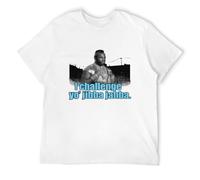 Vems Mr T I Challenge Yo Jibba Jabba Men's T Shirt The A Team B.A. Baracus Men's T Shirt White XL