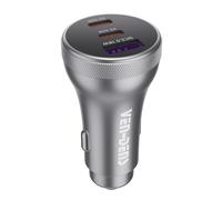 VEN-DENS Car Charger Adapter, USB C+A 3-Port 90W PD&QC3.0 Fast Charge, Compatible w/iPhone 16-12 Samsung iPad