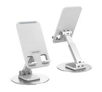 VEN-DENS Phone Holder -Adjustable Stand For Desktop -Fully Foldable Compatible with Iphone 15/14/13/12/11/XR/9/8/7Pro/Max Galaxy and Huawei (White)