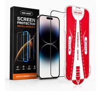VEN-DENS Screen Protector for iPhone 14 Pro Max Full Coverage Tempered Glass Film with Easy Installation Tool Black Border Case-Friendly HD Clear Screen Guard