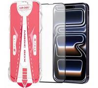 VEN-DENS Screen Protector for iPhone 17 Pro Full Coverage Edge to Edge Black Edge Tempered Glass Film with Easy Installation Tool Case-Friendly HD Clear Screen Guard For iPhone 17 Pro Models