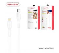 Ven-Dens Type C to Lightning Charging Cable 2A White (1 Metre)