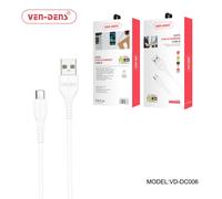 Ven-Dens USB to Type C Charging Cable 2A White (1 Metre)