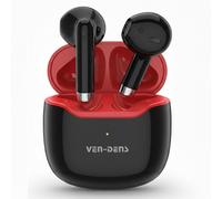 VEN-DENS Wireless Earbuds Bluetooth 5.4 Headphones with Mic, Noise Cancellation, HiFi Sound, Fast Charging for iPhone 17 / Air / 17 Pro / 17 Pro Max (Black)