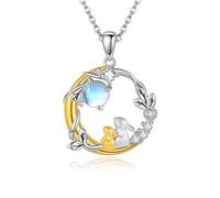 VENACOLY Bunny Necklace Sterling Silver Rabbit Pendant Bunny Mother's Day Jewellery Easter for Women Mum