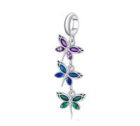 VENACOLY Dragonfly Charms for Bracelet Sterling Silver Dragonfly Beads Charms Dragonfly Mother's Day Jewellery for Women Mum