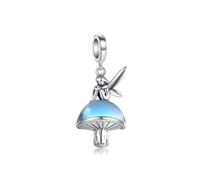 VENACOLY Fairy Bead Charm for Bracelet Sterling Silver Moonstone Fairy Mushroom Jewellery Gifts for Women