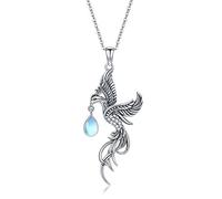 VENACOLY Phoenix Necklace Sterling Silver Moonstone Phoenix Pendant Mother's Day Jewellery Christmas Gifts for Women Mum