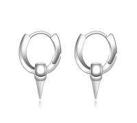 VENACOLY Spike Earrings 925 Sterling Silver Sword Cross Huggie Hoop Earrings Small Dagger Spike Dangle Drop Hoop Earrings Punk Jewellery Earrings for Women Men