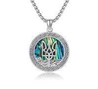 VENACOLY Trident Poseidon Necklace Sterling Silver Trident Pendant Trident Poseidon Mother's Day Jewellery for Women Mum