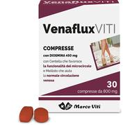 Venaflux Viti Circulation Supplement with Diosmin, Relieves Circulators, Horse Chestnut and Centella, 30 Tablets of 80 mg