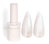 Venalisa Gel Nail Polish Silver-Pink Glitter 10ml Stylish Round Bottle with Top Label Showing Color and Number UV Gel Polish for Stunning Nail Art Design 5040