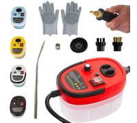 VENALMART Steam Cleaner Handheld with 9-Piece Accessories Kit for Cleaning of Air Fryer, Microwave, Kitchen, Bathroom, Bedroom, Garage, Garden, Car Cleaning - Water Steamer for Home Use (White)