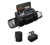 VENATIN Ski Backpack with Independent Ski Boot Bag Ski Helmet Bag 70L Large Capacity for Skiing with Snowboard bag Accessory Pocket and Vacuum Compression Waterproof,Black