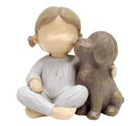 Vencede Dog Memorial Gifts for Loss of Dog, Girl Hugging Dog Friendship Figurine Dog Home Decor,Pet Memorial Gifts for Dog Lovers, Dog Loss Gifts, Sympathy Gift for Dog Lovers (girl and dog)