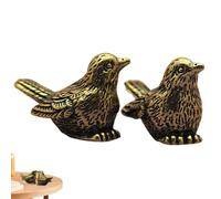 VENCENTE Brass Sparrow Decor,Copper Sparrow Statues | Small Brass Sparrow Desktop Animal Sculpture Figurines Feng Shui Bird Brass Sculptures Sparrow Statues Vintage Ornaments