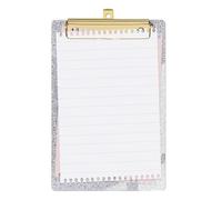 VENCENTE Cute Clipboard,Glitter File Board - Lightweight Cute Decorative A4 Letter Size Acrylic Clipboard with Gold Clip for Desk Supplies & Accessories