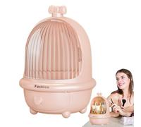 VENCENTE Makeup Organizer for Vanity | Clear Lid Display Case | Makeup Organizer Cosmetics Storage - for Mascara Lipstick Brushes Eyebrow Pencil Living Room Bedroom Dorm Apartment