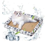 VENCENTE Pets Cooling Rattan Pad | Ice-Cool Summer Comfort Pets Bed - Light Cloth Comfortable Puppy Pets Cushion for Pets, Little Dog, Cat