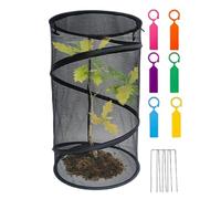 VENCENTE Plant Protectors From Animals - with Stakes Round Breathable Reusable Mesh Home Accessories - Mesh Plant Cover,for Outdoor Indoor Flower Pot Planter Patio Porch Walkway Pathway Farm Park