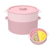 VENCENTE Vegetable Steamer Microwave | Double-Layer Non-Stick Folding,Microwave Cooking Steamer Food Bowl,for Vegetable Baby Food Kitchen Dorm Restaurant Steaming Storage