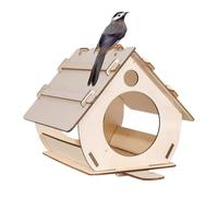 VENCENTE Wooden Birdhouses - Build It Yourself Birdhouse Kit,Creative Bird House Unfinished Outdoor Woodworking Project For Small Bird Birdcage Making