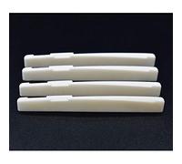 Vencetmat Acoustic Guitar Bridge Saddles, Fit for 74mm & 72mm Bridge Slot, Pure Complete Bone, Ivory Color, 4 Pack