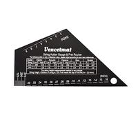 Vencetmat Guitar String Action Gauge, String Height Ruler, Guitar Fret Rocker, Fret Leveling Guide, Buzzing Fret Catcher, 1mm Thickness, Laser Etching, High Precision Graduations,Luthier Tools