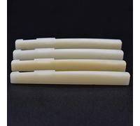 Vencetmat Unbleached Acoustic Guitar Bridge Saddle, Fit for 74mm & 72mm Bridge Slot, Pure Complete Bone, Bone Original Color, Vintage Style, 4 Pack