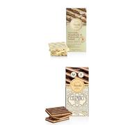 Venchi - 2 Bars, Salted White Chocolate Bar with Almonds, Pistachios and Cremino 1878 Bar with Milk Chocolate, Gianduja, Piedmont Hazelnuts, Gluten-Free, Dye-free and Preservative-Free