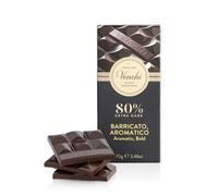Venchi - Barrel-Aged 80% Extra Dark Chocolate Bar, 70 g - Made from Select Cocoa Blends - Gluten Free - Vegan