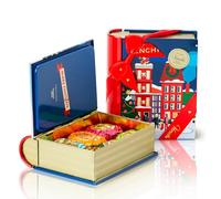 Venchi, Blue Christmas Mini Book with Assorted Chocoviar, with “Piedmont Hazelnut”, Limited Edition, 4.09 oz, Gluten-Free, No Colourings or Preservatives, Gift Idea