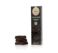 Venchi - Chocoviar-Coated Bar - Cuor di Cacao filling with double coating of Extra-Dark Chocolate and 75% Chocoviar granules, 200g - Vegan - Gluten Free