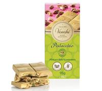 Venchi - Gourmet Pistachio Chocolate Bar, White Chocolate and Pistachio Paste, with Whole Crunchy Pistachios, 95g, Gluten-Free, No Colourants or Preservatives